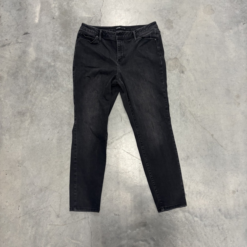 Simply Vera Vera Wang Skinny Jeans Black Denim Womens Size 16